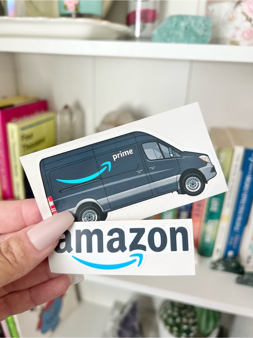 Rare Amazon Employee Exclusive Prime Delivery Van & Logo Sticker Set